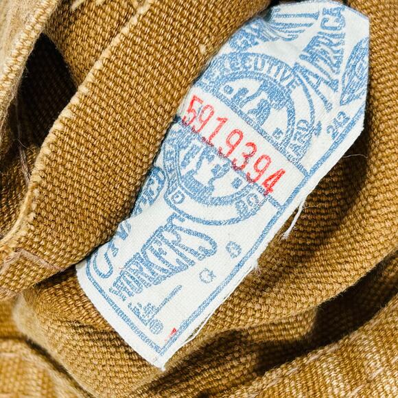 Carhartt Mens 42x32 Rivet Vintage Bootcut Duck Pants 100% Cotton Made In U.S.A. - Picture 6 of 10